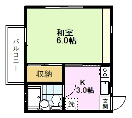 ＴＲハイツ国立の間取り