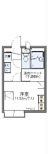 【レオパレスフラワーガーデン町屋の間取り】