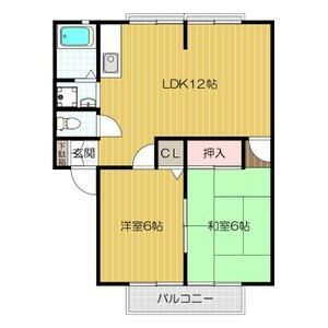 大阪府枚方市村野本町（アパート）の賃貸物件の間取り