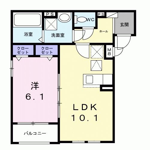 尼崎市今福のアパートの間取り