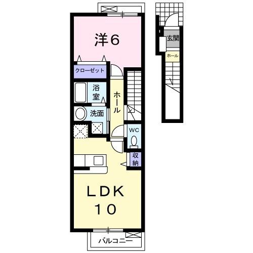 【津市河芸町東千里のアパートの間取り】