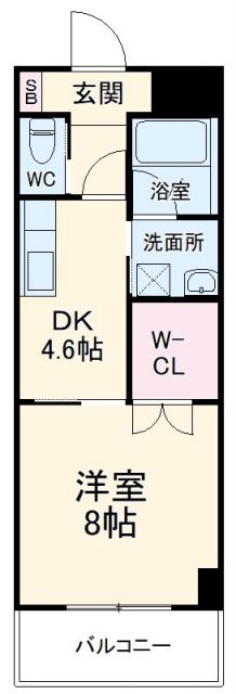 名古屋市北区黒川本通のマンションの間取り