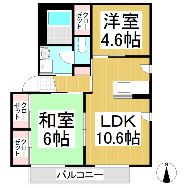 ニングルテラスＢ棟の間取り