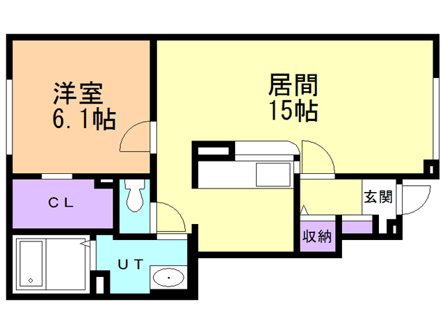 苫小牧市拓勇東町のアパートの間取り