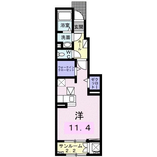 八戸市大字湊町のアパートの間取り