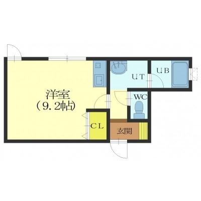 函館市中道のアパートの間取り