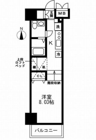 台東区台東のマンションの間取り