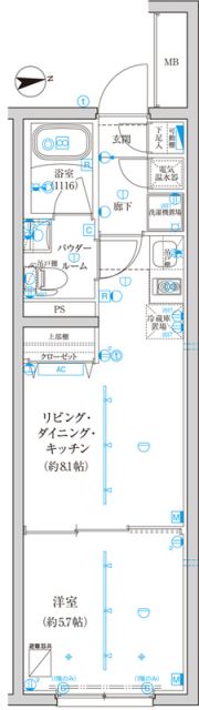 ＴＲＡＤＩＳ西池袋の間取り