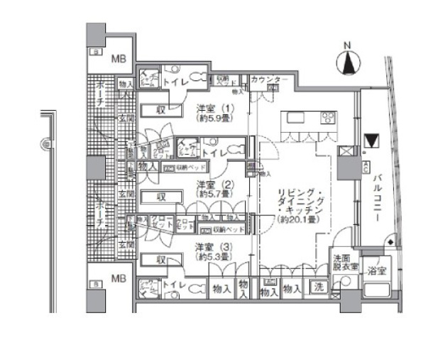 アクティ汐留の間取り