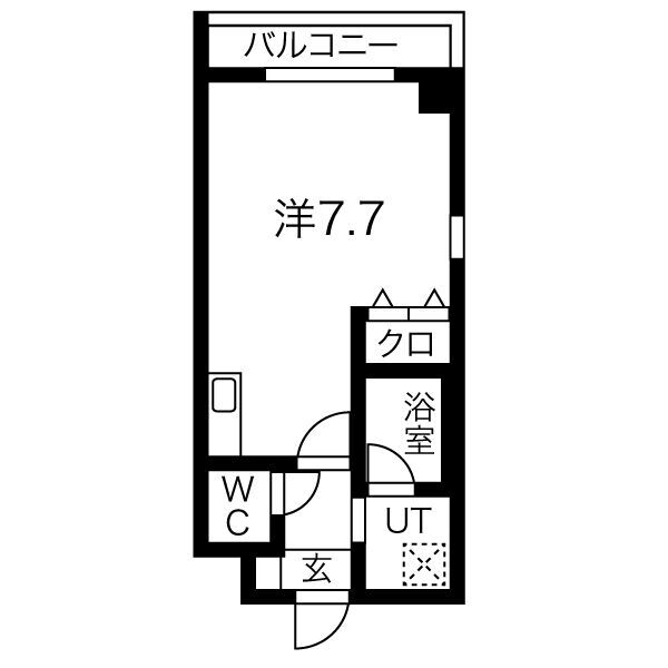 名古屋市昭和区東畑町のマンションの間取り