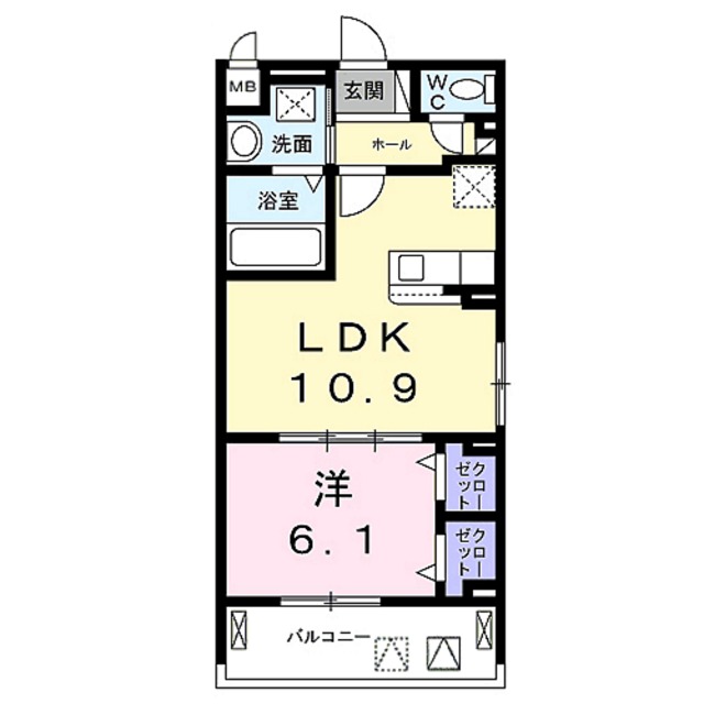 京都市南区吉祥院砂ノ町のアパートの間取り