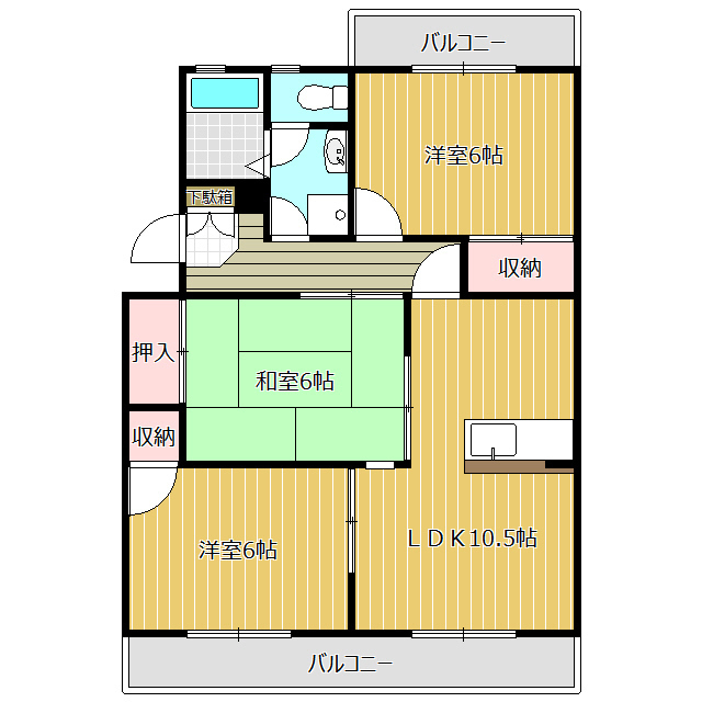 ソレイユみずほの間取り