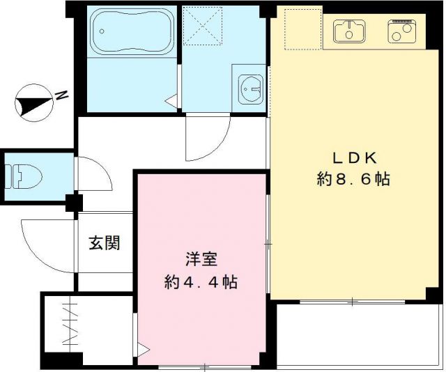 豊橋市新本町のアパートの間取り