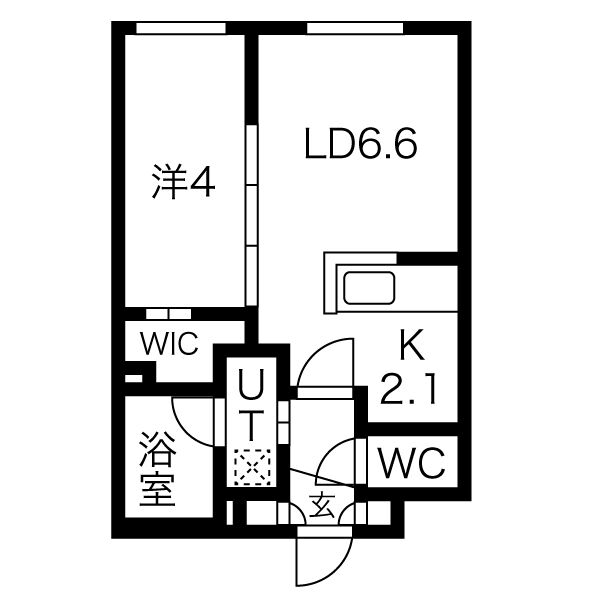 札幌市中央区南八条西のマンションの間取り