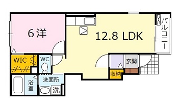 広島市安佐北区深川のアパートの間取り