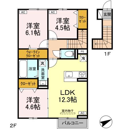 プランドール　イサコの間取り