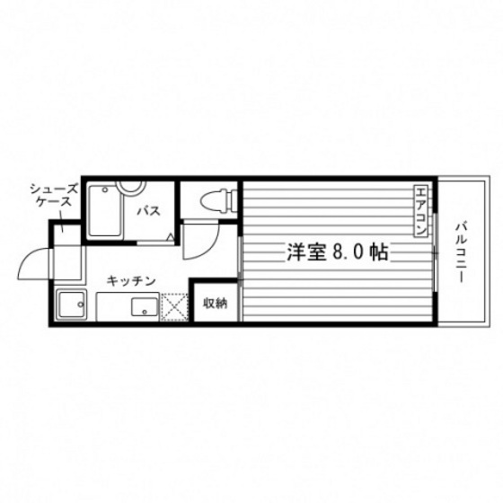 岡山市中区関のマンションの間取り