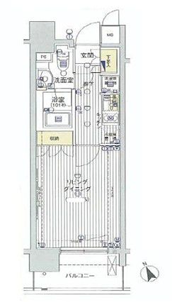 【港区海岸のマンションの間取り】