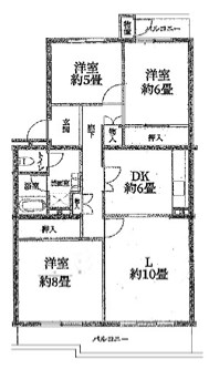 神戸市須磨区中落合のマンションの間取り