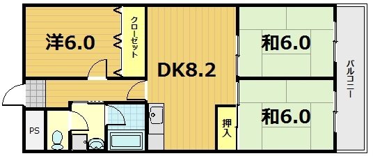 コーポみむろの間取り