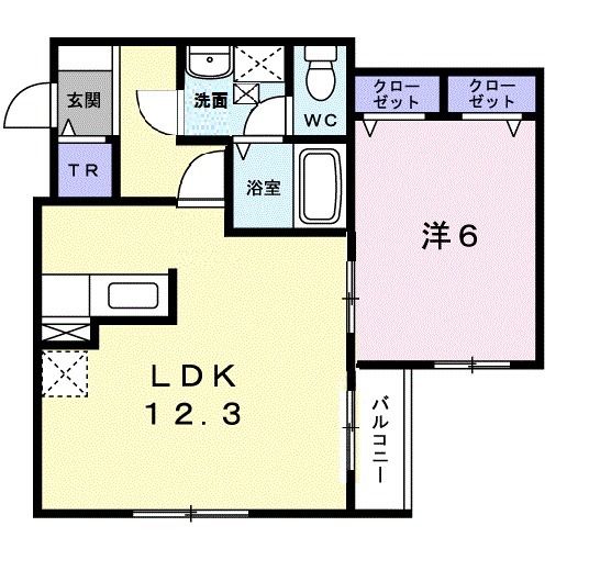 函館市弁天町のアパートの間取り