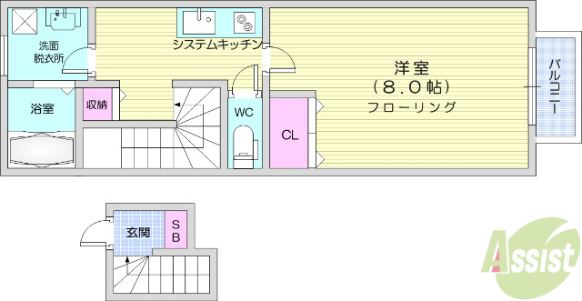 アスコット多賀城の間取り