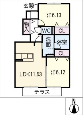 ソレイユ陸番館の間取り