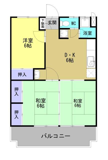 鹿児島市紫原のマンションの間取り