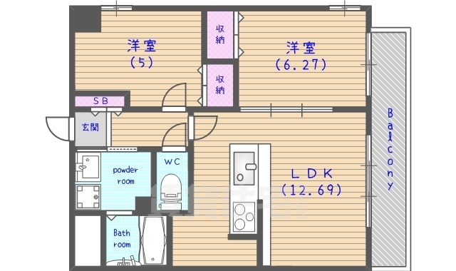 1番館の間取り