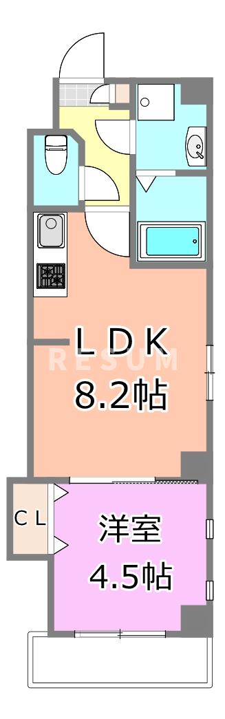 千葉市稲毛区稲毛のマンションの間取り