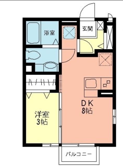 鎌倉市津のアパートの間取り