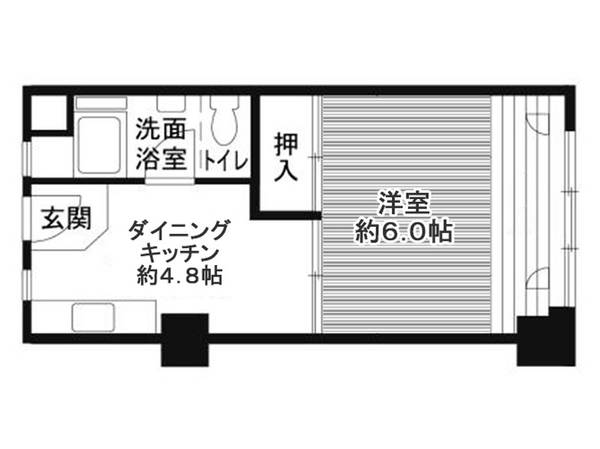 【ビレッジハウス城北タワー1号棟の間取り】