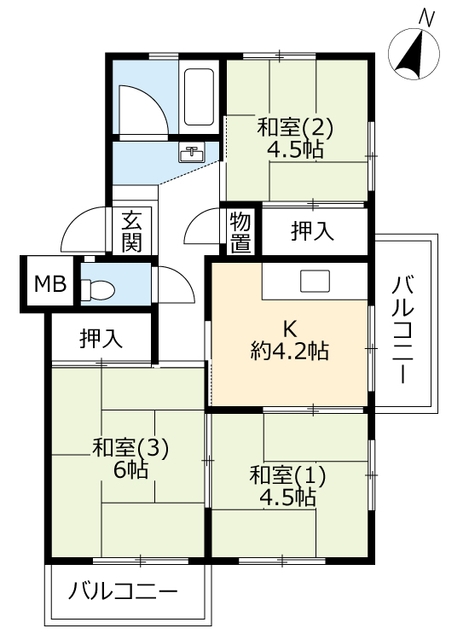 ＵＲ千葉幸町の間取り