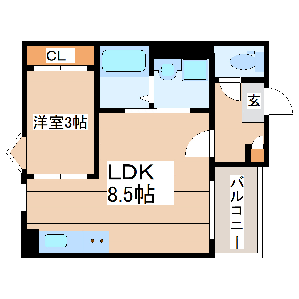 REGALEST PARK MINAMI SENDAIの間取り