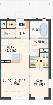 セリジェ越名Ｄの間取り