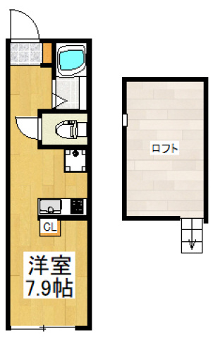 清瀬市松山のアパートの間取り