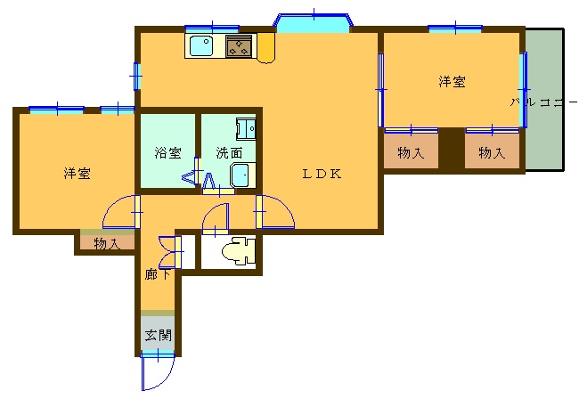 光建ハイムブリリアンス世田谷桜新町の間取り