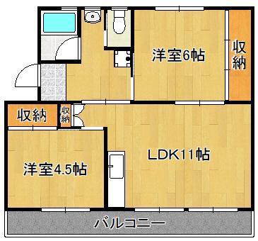 ビレッジハウス日明４号棟の間取り