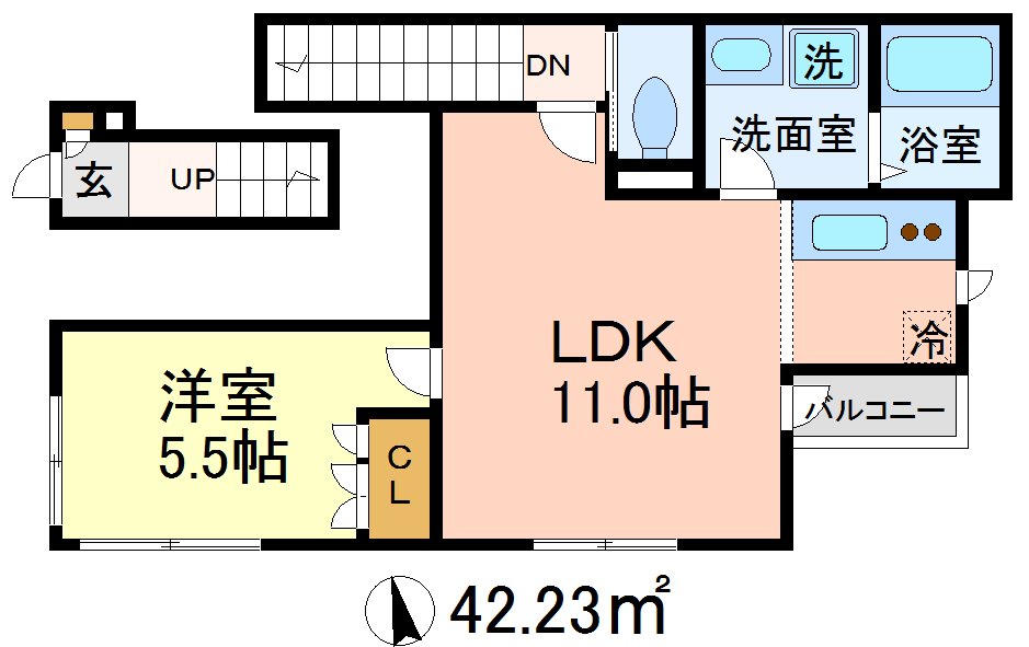 【世田谷区赤堤のアパートの間取り】