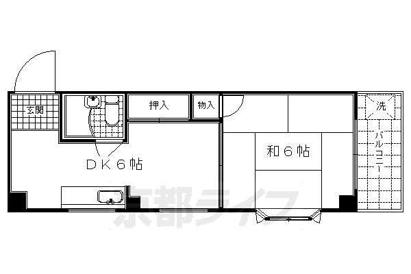 京都市下京区中金仏町のマンションの間取り