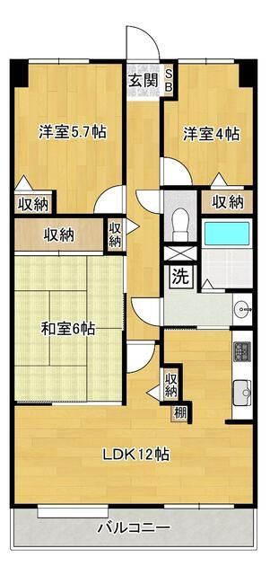 さいたま市南区沼影のマンションの間取り