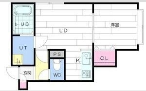 札幌市北区麻生町のアパートの間取り