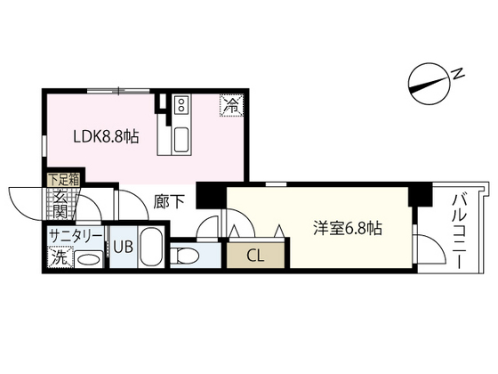 広島市中区小網町のマンションの間取り