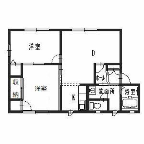 姫路市飾磨区付城のアパートの間取り