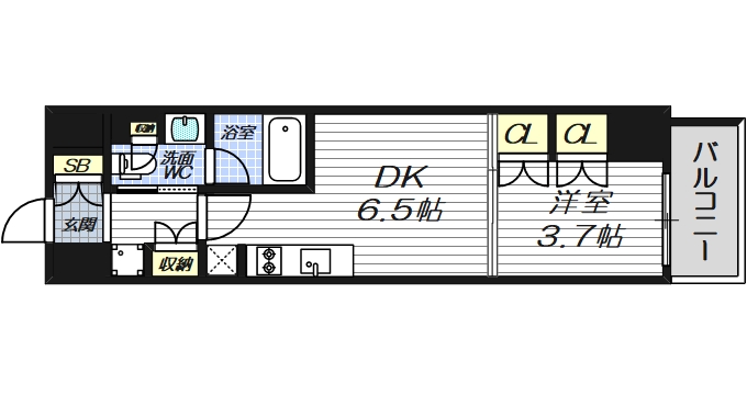 ザ・パークハビオ塚本の間取り