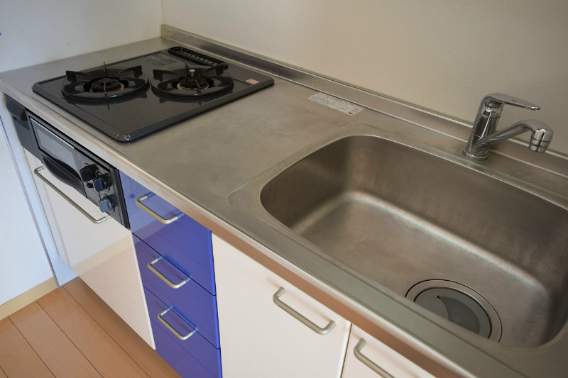 キッチン　2口コンロ付