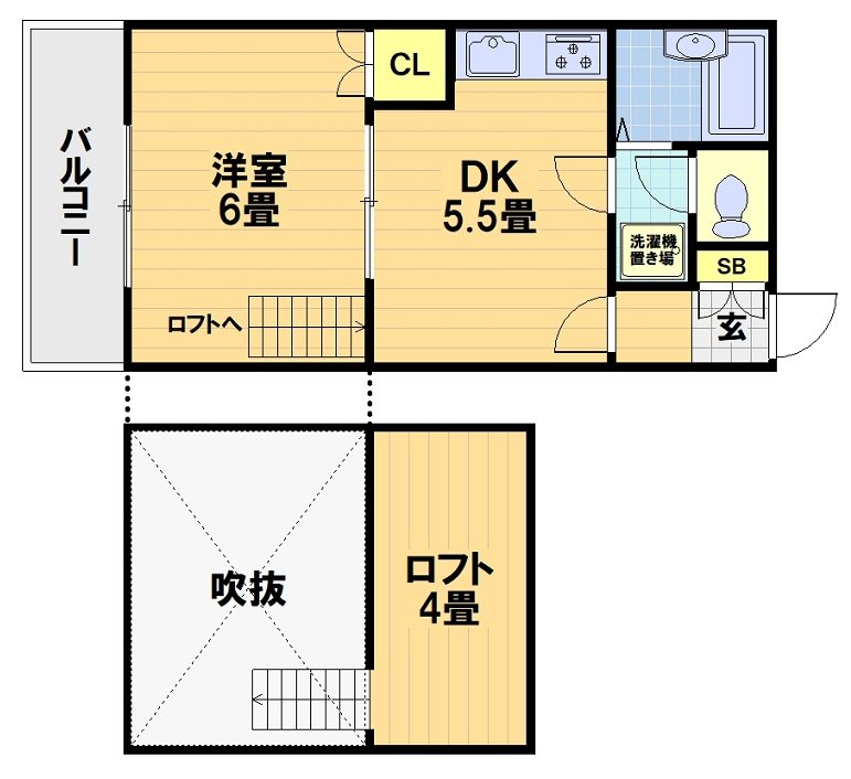 シャルレ5番館の間取り