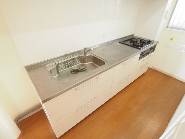 キッチン　グリル付き3口システムキッチン