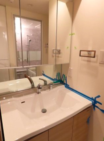 洗面設備　広い洗面スペース