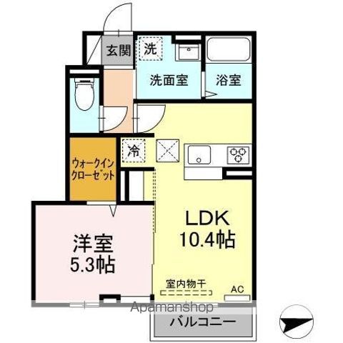ＪＲ境線 後藤駅 バス乗車時間：15分 最寄りバス停で下車 徒歩6分 2階建 築4年の間取り写真